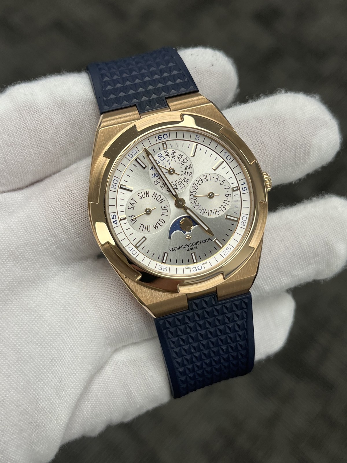 Vacheron Constantin luxury watch held in a white glove